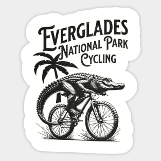 Everglades National Park Cycling - Cycling Alligator Sticker
